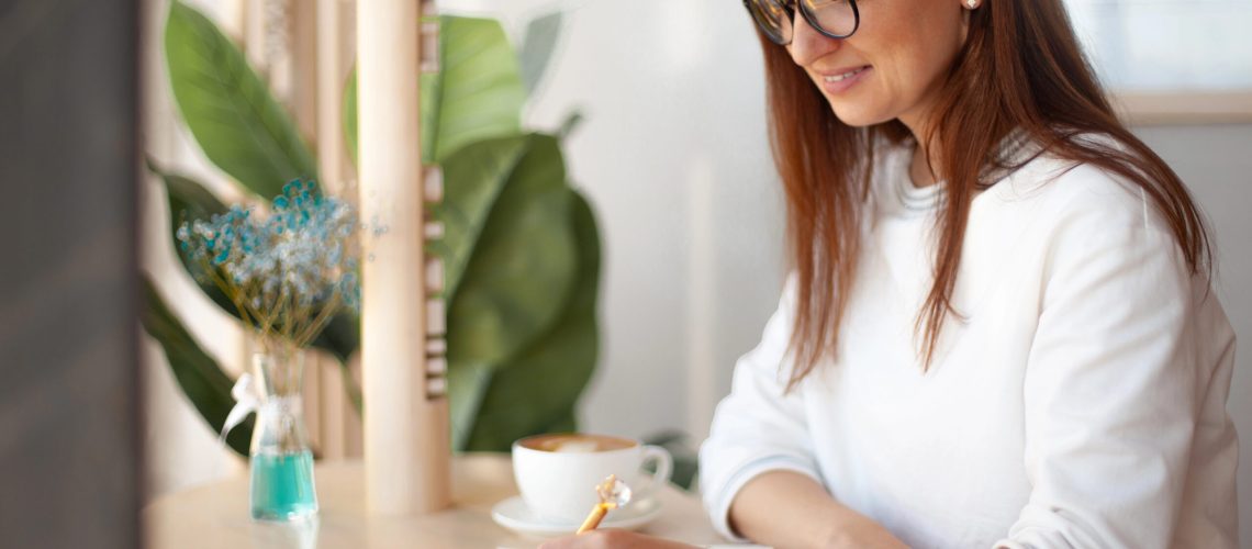 woman working on marketing system